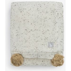 The Little Tailor The Little Tailor Pom Pom Plush Lined Baby Blanket