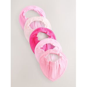 Next Bright Pink Baby Dribble 100% Cotton Bibs 5 Pack