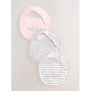 Next Pink/Grey Baby Bibs 3 Pack