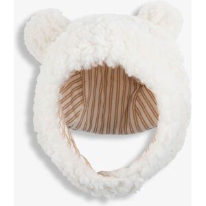 The Little Tailor The Little Tailor Baby Cream Plush Chunky Sherpa Fleece Trapper Hat