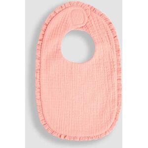 Jojo Maman Bébé JoJo Maman Bébé Pink Baby Muslin Frill Bib