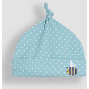 Jojo Maman Bébé JoJo Maman Bébé Duck Egg 100% Cotton Bee Embroidered Baby Hat
