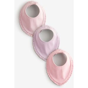 Next Pink Frill Baby Bibs 3 Pack