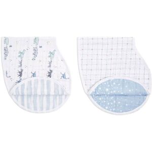 Aden + Anais aden + anais White 100% Cotton Muslin Rising Star Burpy Bibs 2 Pack