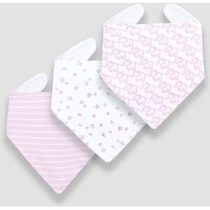 Jojo Maman Bébé JoJo Maman Bébé Baby Pink 3-Pack Cotton Baby Dribble Bibs