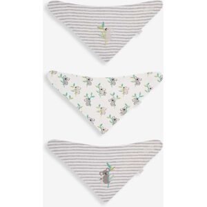 Jojo Maman Bébé JoJo Maman Bébé Grey Koala Cotton Baby Dribble Bibs 3 Pack