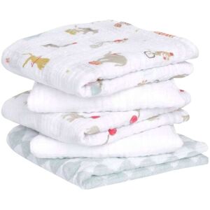 Aden + Anais aden + anais White Essentials 100% Cotton Elephant Circus Muslin Squares 5 Pack