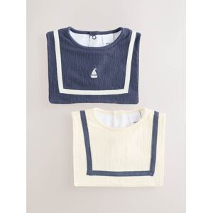 Next Blue Square Baby Bibs 2 Pack