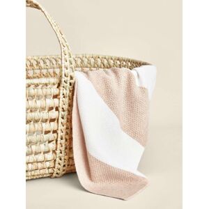 Reiss Reiss Neutral Liveley Wool-Cashmere Knitted Stripe Blanket