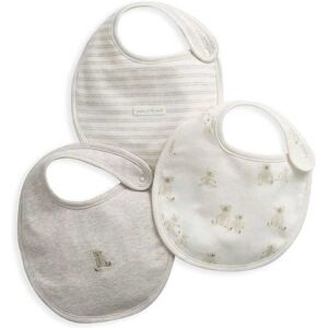 Mamas & Papas Mamas & Papas Teddy Bear 100% Cotton Brown Bib Set 3 Pack
