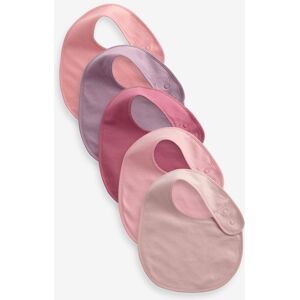 Next Pink Plain Baby 100% Cotton Bibs 5 Pack