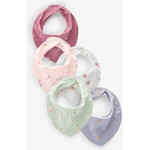 Next Pink 100% CottonDribble Bibs 5 Pack