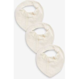 Next Cream Muslin Baby Dribble Bibs 3 Pack
