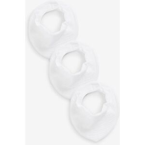 Next White Muslin Baby Dribble Bibs 3 Pack