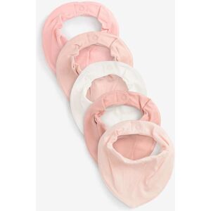 Next Pink Dribble 100% Cotton Bibs 5 Pack