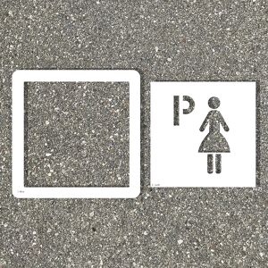 kaiserkraft Bodenschablone, Frauenparkplatz, Folie, selbstklebend