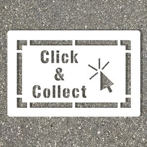 kaiserkraft Bodenschablone, Click-&-Collect, Folie, selbstklebend