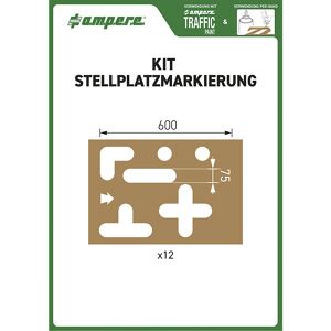 Schablonenset, Stellplatzmarkierung, 12 Schablonen, Karton Ampere