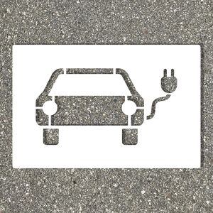 kaiserkraft Bodenschablone, E-Auto-Ladestation, Kunststoff