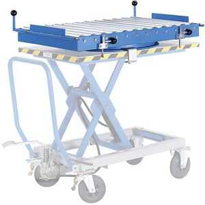 Rollenbahn für Scherenhubtisch, drehbar, LxB 1190 x 740 mm eurokraft pro