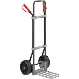 Sackkarre, schwarz, Paketschaufel-BxT 430 x 250 mm, verzinkt, Vollgummibereifung, ab 2 Stk eurokraft pro