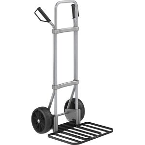 Sackkarre, verzinkt, Paketschaufel-BxT 430 x 450 mm, schwarz, Vollgummibereifung eurokraft pro
