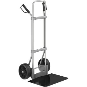 Aluminium-Sackkarre, Schaufel-BxT 450 x 500 mm, schwarz, Vollgummibereifung eurokraft pro