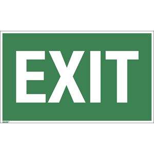 kaiserkraft Kombizusatzschild mit Text für Rettungszeichen, EXIT, VE 10 Stk, Folie, langnachleuchtend, LxHxT 250 x 150 x 0,1 mm