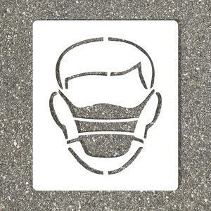 kaiserkraft Bodenschablone, Gesichtsmaske, Kunststoff
