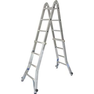 Gelenk-Teleskopleiter, verwendbar als Steh- oder Anlegeleiter, 4 x 4 Sprossen KRAUSE