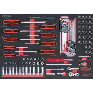 SCS 1/4'' Steckschlüssel-Satz, 95 Teile, Einlage ganze Schubfläche KS Tools