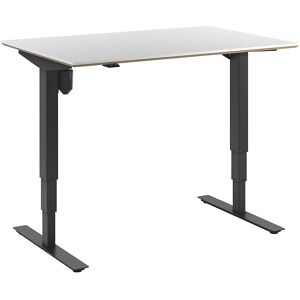 kaiserkraft Schreibtisch Atlanta Trend, elektrisch höhenverstellbar, gerade, BxT 1200 x 800 mm, weiß/schwarz