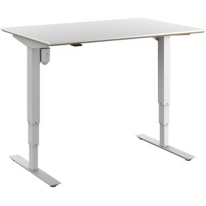 kaiserkraft Schreibtisch Atlanta Trend, elektrisch höhenverstellbar, gerade, BxT 1200 x 800 mm, weiß/weiß