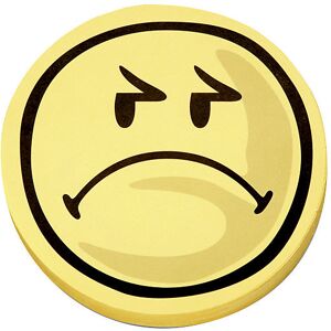Kommunikationskarten, Smiley negativ, VE 500 Stk, Ø 100 mm magnetoplan
