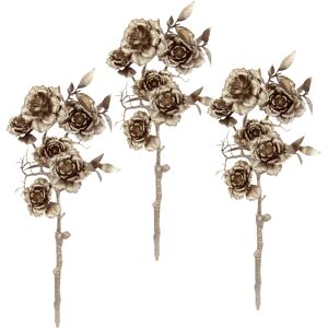 I.GE.A. Kunstblume »Rose«, Kunstrose, Rosenzweig, 3er Set rosa Größe