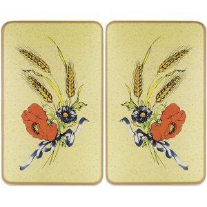 Maximex Herd-Abdeckplatte »Universal Modell Kornblumen«, (Set, 2 tlg.),... natur/bunt Größe