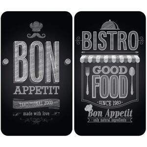 Maximex Herd-Abdeckplatte »Universal Modell Bon Appetit«, (Set, 2 tlg.),... schwarz/weiss Größe