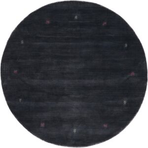 carpetfine Wollteppich »Gabbeh Uni«, rund, 15 mm Höhe, reine Wolle... grau Größe Ø 120 cm 1 St.