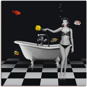 Artland Wandbild »Ein Badezimmer für Fische«, Frau, (1 St.), als Alubild,... Farbe Bild(er): schwarz Größe