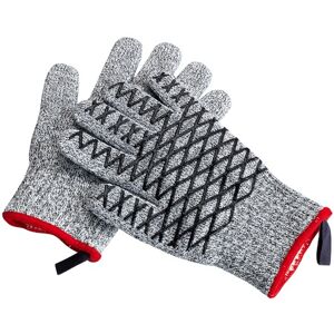 Maximex Grillhandschuhe »2in1«, (Set, 2 tlg.), Schnittschutzhandschuhe für... grau/beige/schwarz Größe