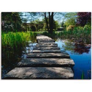 Artland Wandbild »Weg am Teich«, Gewässer, (1 St.), als Leinwandbild, Poster,... Farbe Bild(er): grün Größe