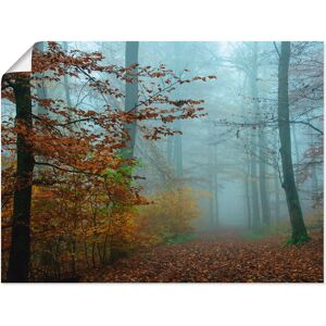 Artland Wandbild »Nebel im Herbstwald«, Wald, (1 St.), als Leinwandbild,... Farbe Bild(er): braun Größe