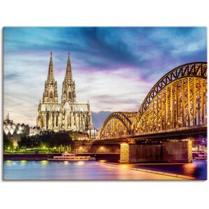 Artland Wandbild »Dom und Brücke in Köln«, Deutschland, (1 St.), als... Farbe Bild(er): blau Größe