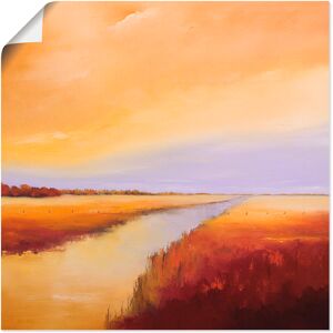 Artland Wandbild »Polder«, Gewässer, (1 St.), als Leinwandbild, Poster in... Farbe Bild(er): orange Größe