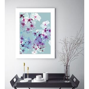 queence Bild »Nadine«, Blumen, Blumen, gerahmt Farbe Rahmen: weiss + Farbe Bild(er): lila Größe