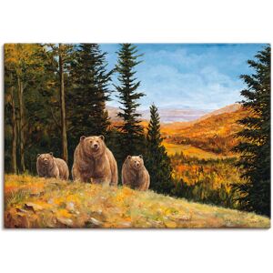 Artland Wandbild »Grizzly Bären«, Wildtiere, (1 St.), als Leinwandbild,... Farbe Bild(er): braun Größe