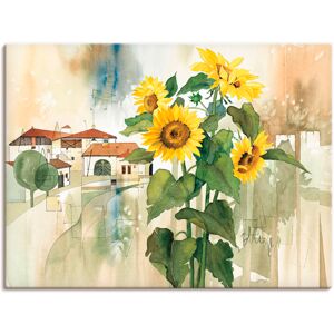 Artland Leinwandbild »Gruss der Sonnenblume«, Blumen, (1 St.), auf Keilrahmen... Farbe Bild(er): gelb Größe