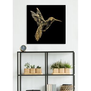 Leonique Acrylglasbild »Kolibri - Acrylbilder mit Blattgoldfarben veredelt«,... Farbe Bild(er): Gold Größe