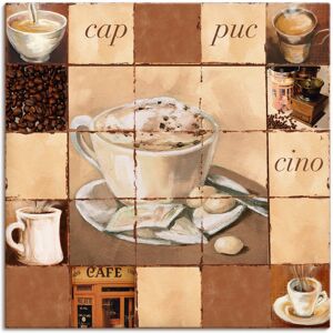 Artland Leinwandbild »Cappuccino«, Getränke, (1 St.), auf Keilrahmen gespannt Farbe Bild(er): naturfarben Größe