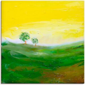 Artland Leinwandbild »Sonniger Tag«, Wiesen & Bäume, (1 St.), auf Keilrahmen... Farbe Bild(er): gelb Größe